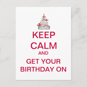 KEEP CALM Happy Birthday Postcard