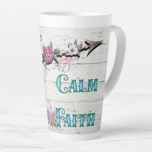Keep Calm Have Faith Latte Mug