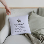 Keep Calm - he is single... Mr Darcy Vintage Throw Pillow<br><div class="desc">Keep Calm - He is single of good fortune and in need of a wife, is a funny design inspired by the first famous line in Pride and Prejudice by Jane Austen. This variant with a black font on light purple lavender background and an original Mr Darcy illustration by C.E....</div>