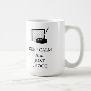 Keep Calm Hockey Net and Stick Coffee Mug