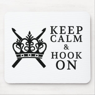 Keep Calm Hook On Crafts / Crown Logo Mouse Pad
