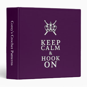Keep Calm Hook On {Dark} Pattern Organizer Binder