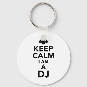 Keep calm I am a DJ Keychain