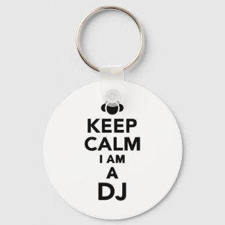 Keep calm I am a DJ Keychain