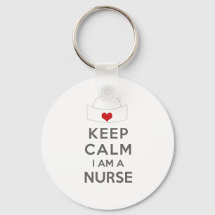 Keep Calm I am a Nurse Keychain