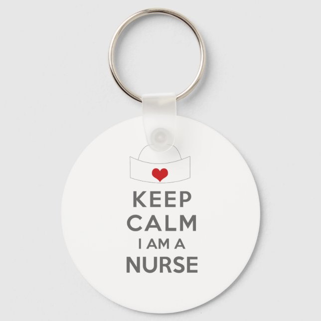 Keep Calm I am a Nurse Keychain (Front)