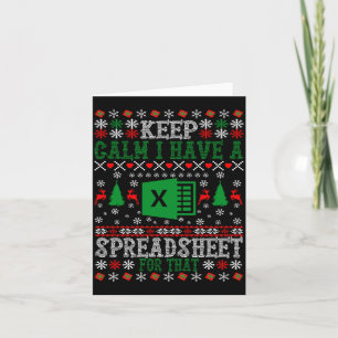 Keep Calm I Have A Spreadsheet For That Christmas  Card