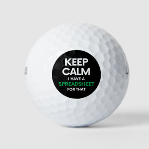 Keep calm I have a spreadsheet for that - Excel Golf Balls