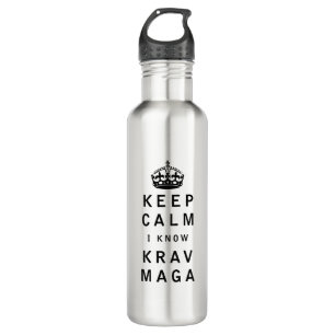 Keep Calm I Know Krav Maga - Israel IDF Defense 710 Ml Water Bottle