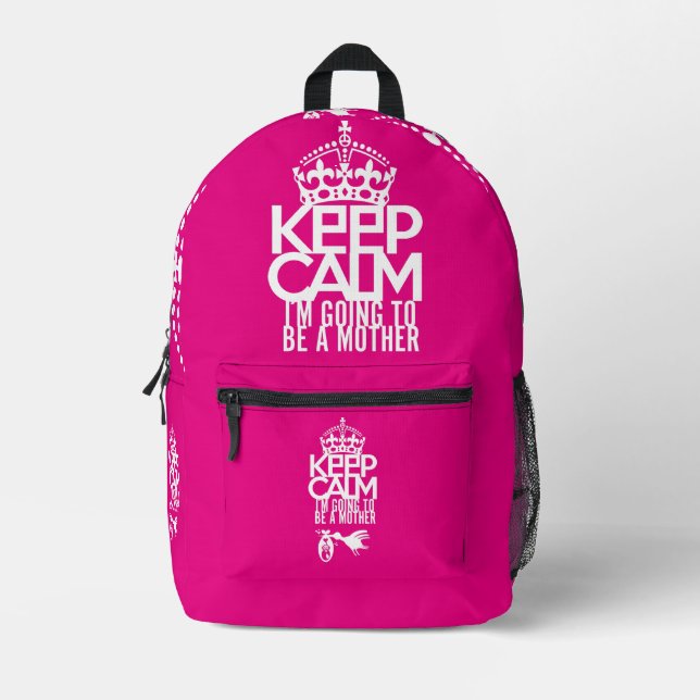 KEEP CALM  I´M GOING TO BE A MOTHER BY MASANSER PRINTED BACKPACK (Front)