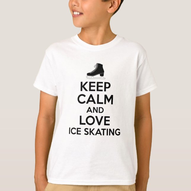 Keep Calm Ice Skating T-Shirt (Front)