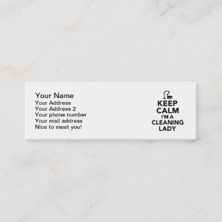 Keep calm I'm a cleaning lady Mini Business Card
