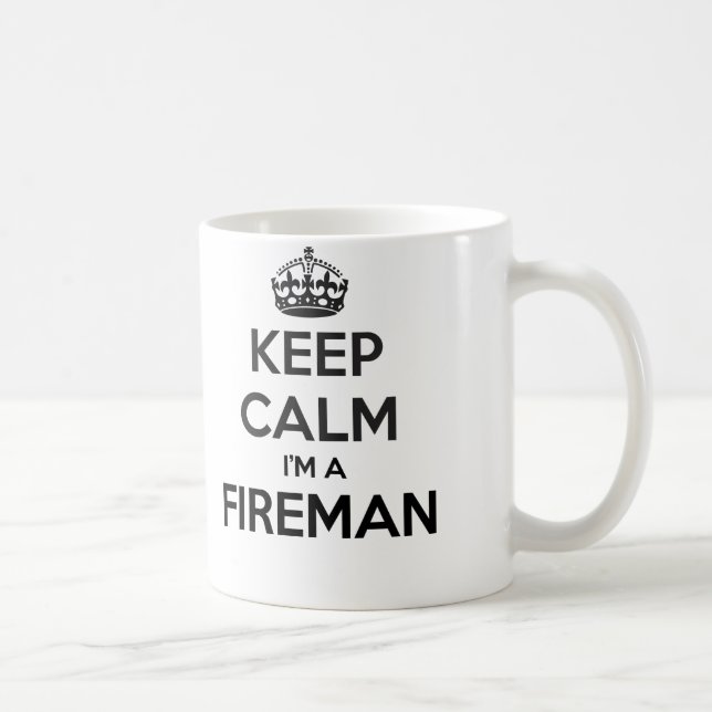 Keep Calm I'm A Fireman White Mug (Right)