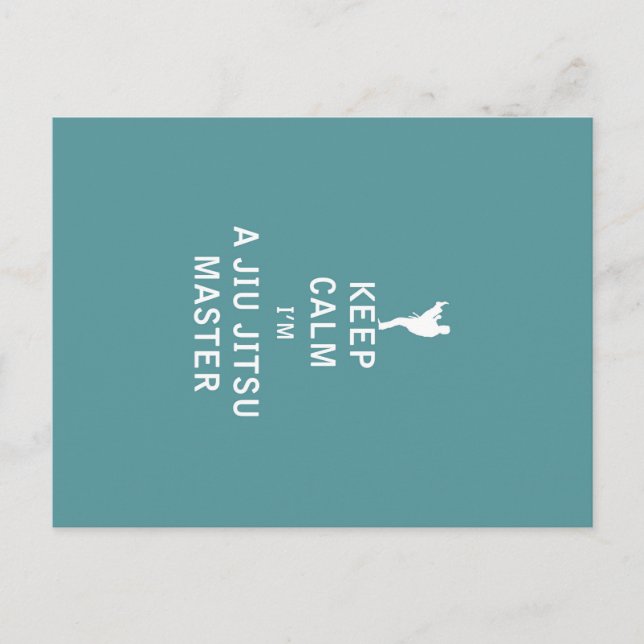 Keep Calm I'm a Jiu Jitsu Master Postcard (Front)