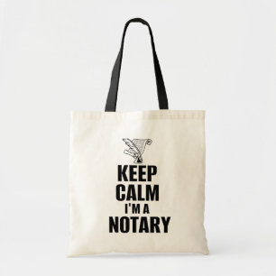 Keep Calm I'm a Notary Quill Pen and Document Tote Bag