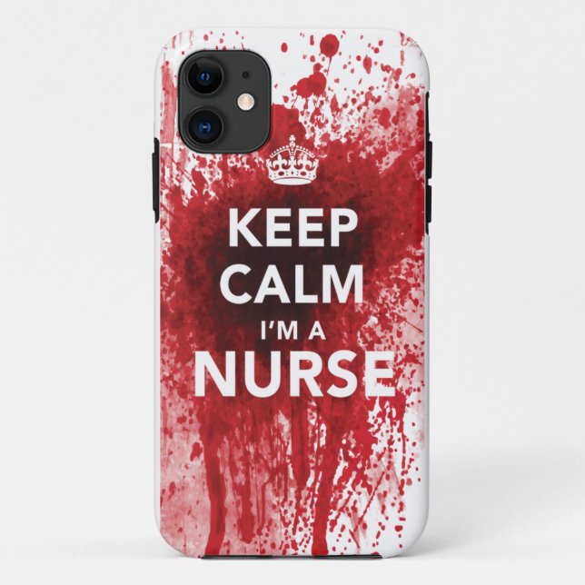 Keep Calm I'm a Nurse Blood-Spatted iPhone 5 Case (Back)