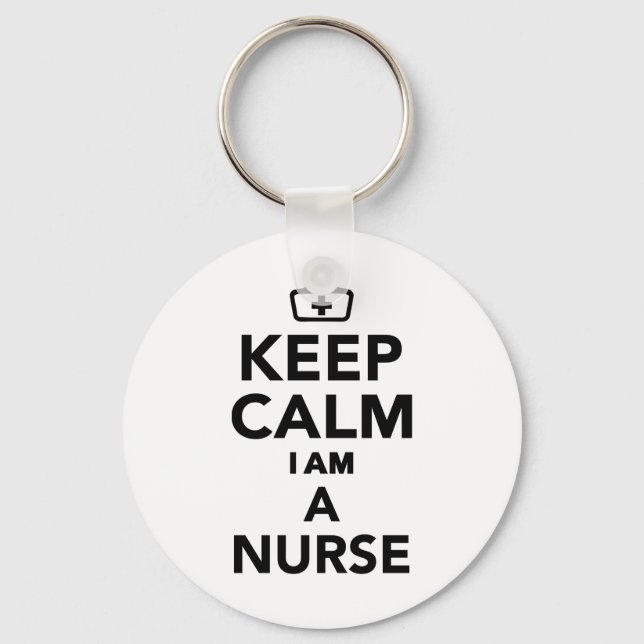 Keep calm I'm a Nurse Keychain (Front)