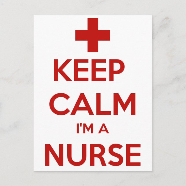 KEEP CALM I'M A NURSE POSTCARD (Front)