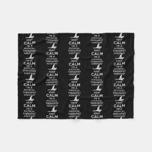 Keep calm I'm a Physical Therapist Assistant  Fleece Blanket