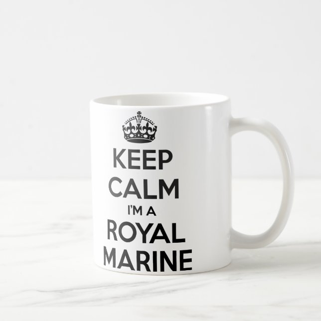 Keep Calm I'm A Royal Marine White Mug (Right)