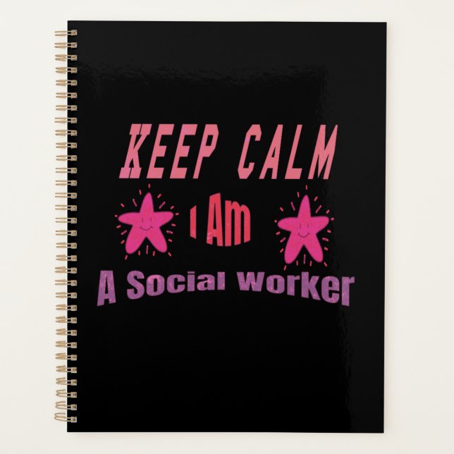 Keep Calm I'm A Social Worker Planner (Front)