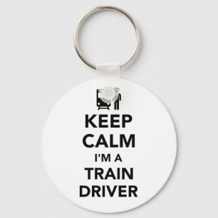 Keep calm I'm a train driver Keychain