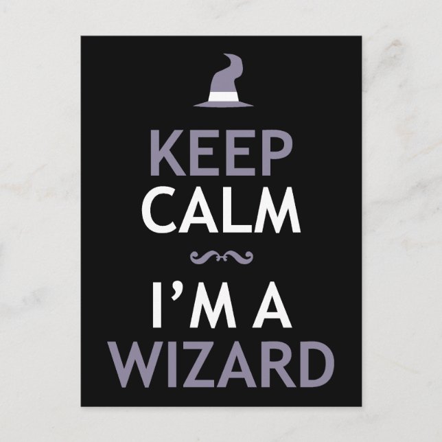 Keep Calm I'm A Wizard Postcard (Front)