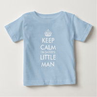 Keep calm i'm daddy's little man navy baby shirt