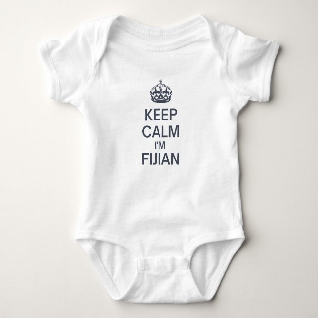 Keep Calm I'm Fijian Baby Bodysuit (Front)