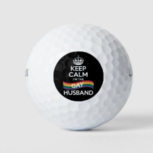 Keep Calm I'm The Gay Husband Wife Dad LGBT Pride  Golf Balls