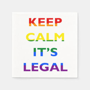 Keep Calm It’s Legal Support LGBT Napkins