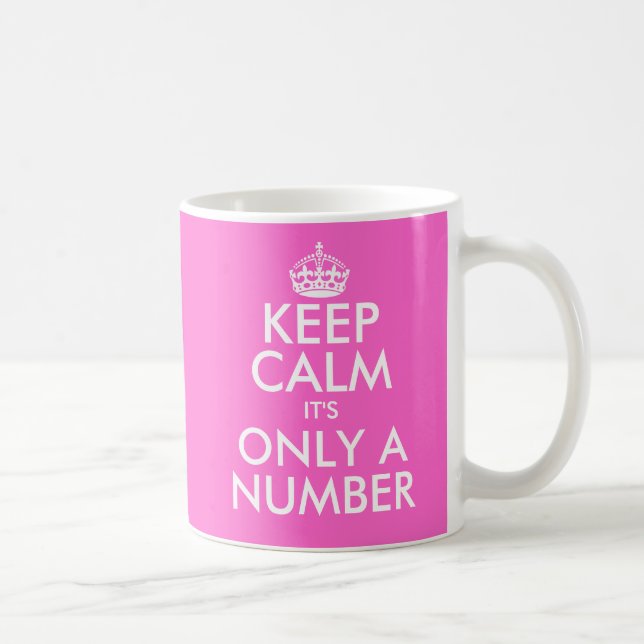 Keep calm it's only a number 47th Birthday mug (Right)