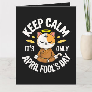 Keep Calm it's only April Fool's Day Thank You Card