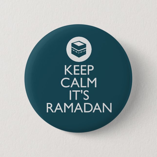 keep calm its ramadan 2 inch round button (Front)