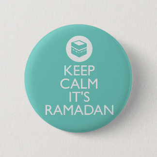 keep calm its ramadan-turquoise 2 inch round button