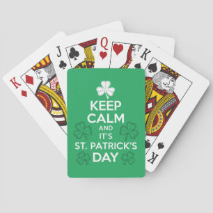 Keep Calm It's St Patricks Day Irish  Playing Cards