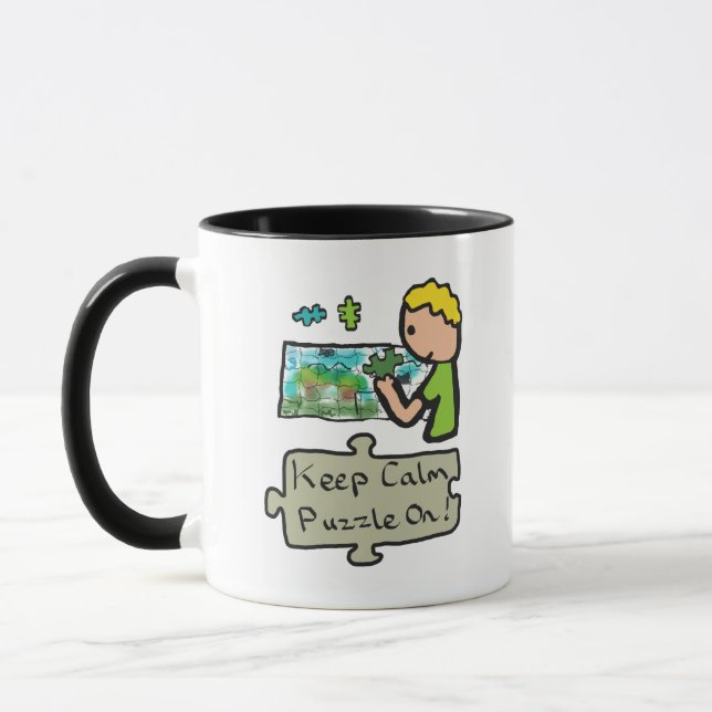 Keep Calm Jigsaw Puzzle Mug (Left)
