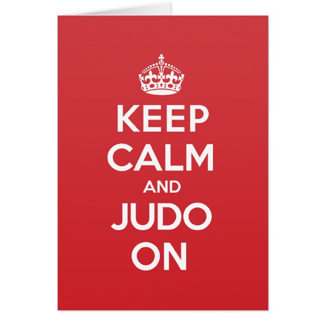 Keep Calm Judo Greeting Note Card (Front)
