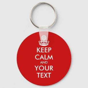Keep calm keychains   Customizable template