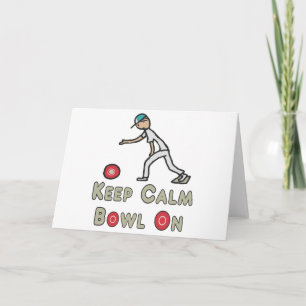 Keep Calm Lawn Bowls Card