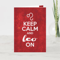 Keep Calm Leo On Birthday Astrological Sign