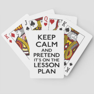 Keep Calm Lesson Plan Playing Cards