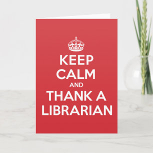 Keep Calm Library Greeting Note Card