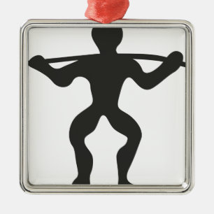 Keep Calm Lift Lifting Train Weight Run Jog Gym PT Metal Ornament