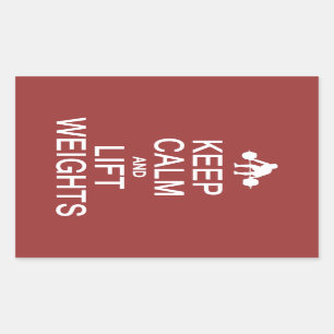 Keep Calm & Lift Weights custom colour stickers