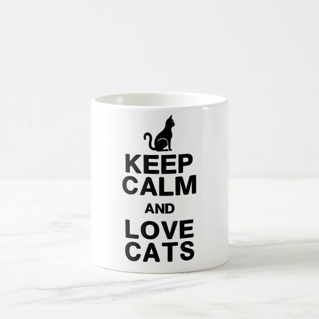 Keep Calm & Love Cats Mug (Center)