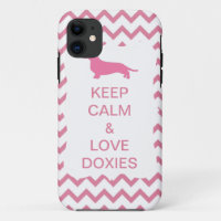 Keep Calm & Love Doxies Pink Zigzag