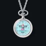 Keep Calm Love Gymnastics Beautiful Gymnast Watch<br><div class="desc">Funny Keep Calm and Love Gymnastics watch for a gymnastics coach to gift to her girls on her competitive team before a tumbling competition. A cute gymnast wristwatch present.</div>