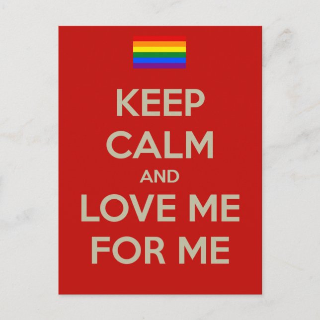 keep calm love me postcard (Front)