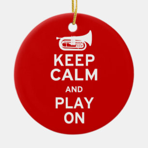 Keep Calm - Marching Baritone Ceramic Ornament